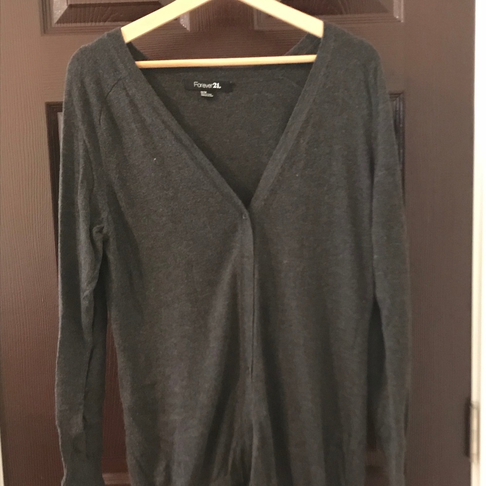 Medium Long Black Cardigan
